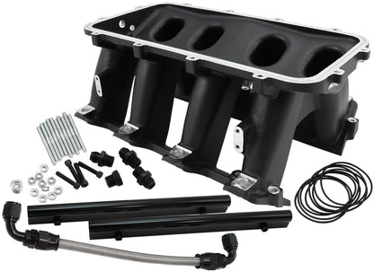 Aeroflow Hi Rise EFI GM LS Cathedral Port Intake Manifold Base, Black Finish   Suit Modular Intake Manifolds