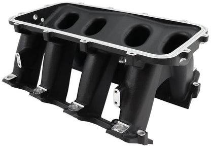 Aeroflow Hi Rise EFI GM LS Cathedral Port Intake Manifold Base, Black Finish   Suit Modular Intake Manifolds