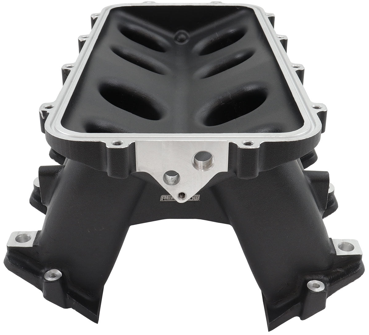 Aeroflow Hi Rise EFI GM LS Cathedral Port Intake Manifold Base, Black Finish   Suit Modular Intake Manifolds