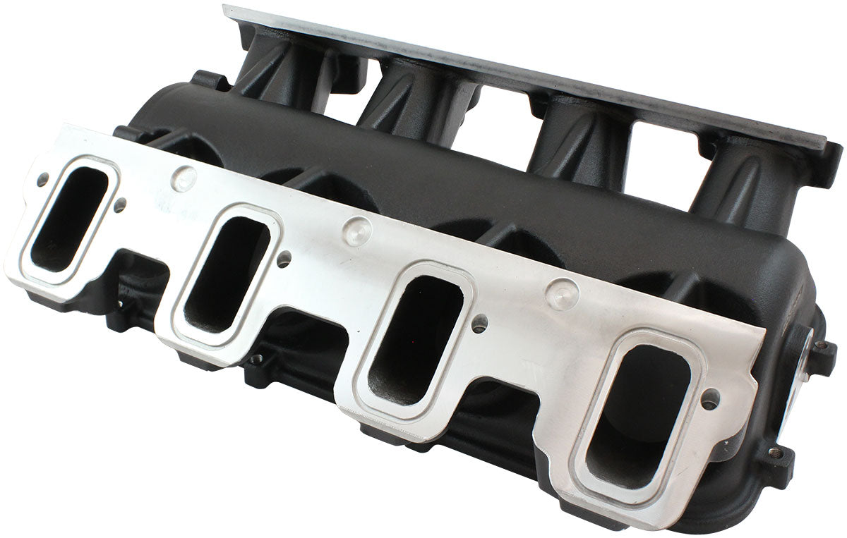 Low Rise NON-EFI GM LSRectangle Port Intake ManifoldBase, Black Finish   Suit Modular Intake Manifolds