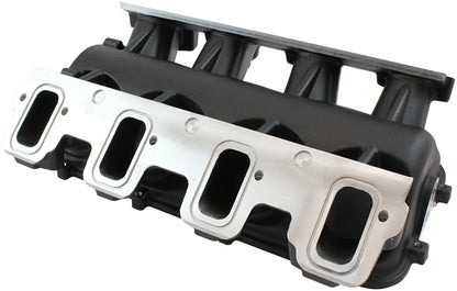 Low Rise NON-EFI GM LSRectangle Port Intake ManifoldBase, Black Finish   Suit Modular Intake Manifolds