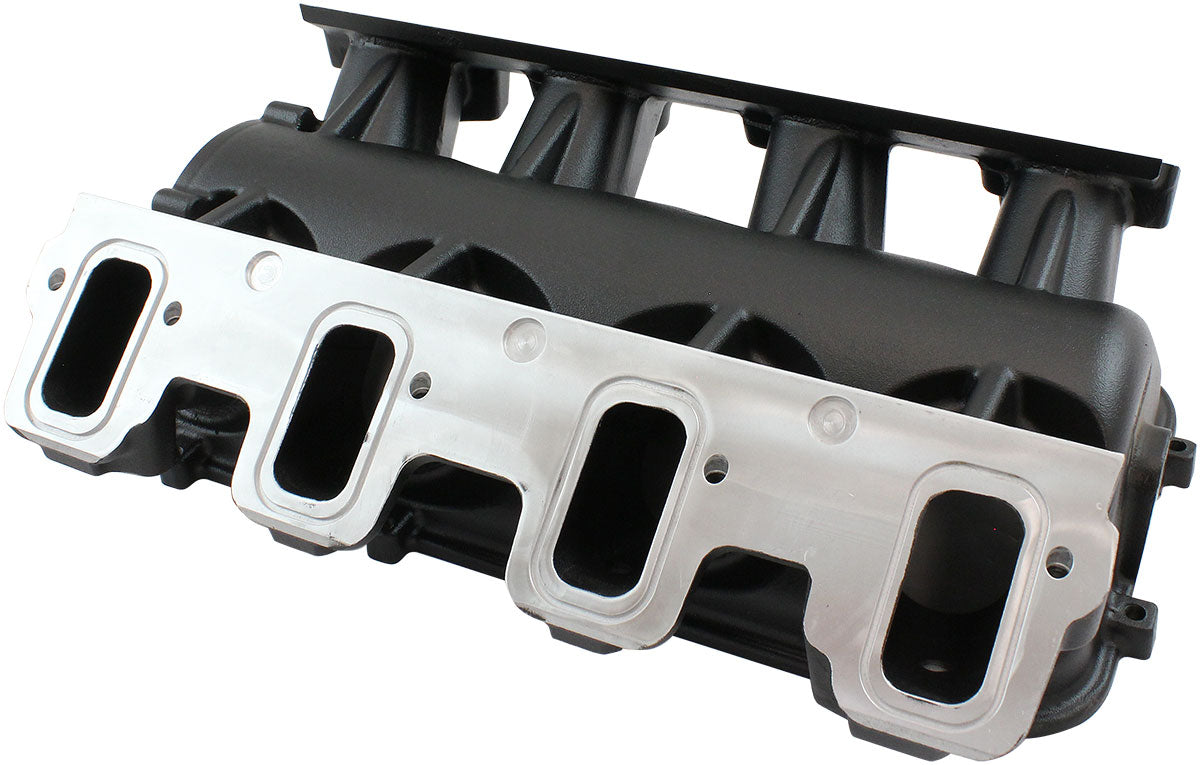 Low Rise EFI GM LS Rectangle Port Intake ManifoldBase, Black Finish   Suit Modular Intake Manifolds