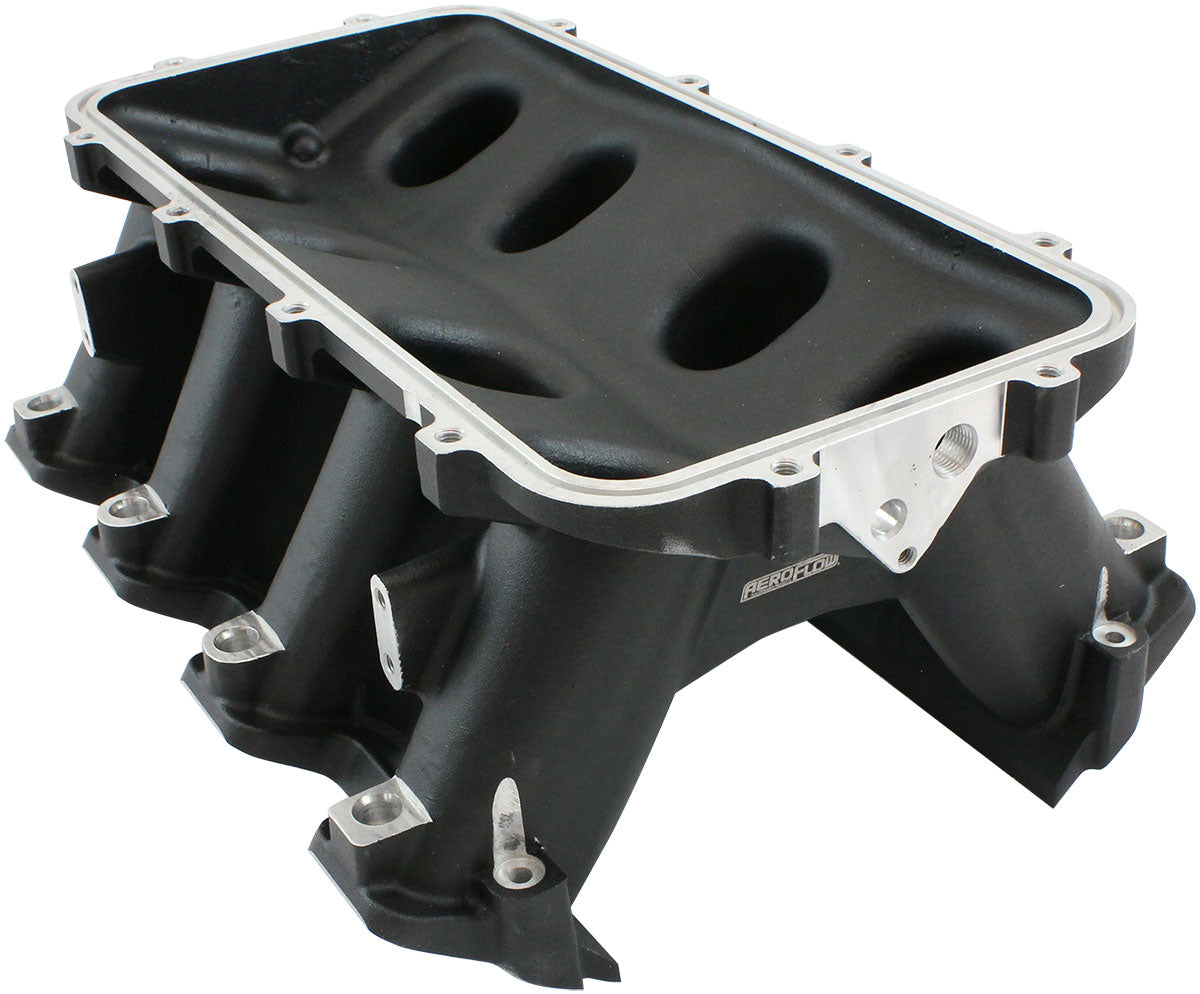 Hi Rise EFI GM LS Rectangle Port Intake ManifoldBase, Black Finish   Suit Modular Intake Manifolds
