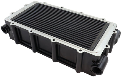 Aeroflow Water to Air Intercooler for Modular Intake Manifold  4-1/4" Tall, Black Anodized CNC Finish