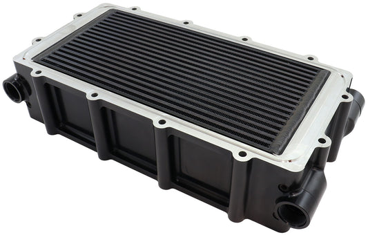 Aeroflow Water to Air Intercooler for Modular Intake Manifold  4-1/4" Tall, Black Anodized CNC Finish