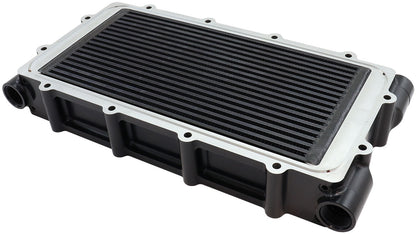 Aeroflow Water to Air Intercooler for Modular Intake Manifold  2-3/4" Tall, Black Anodized CNC Finish