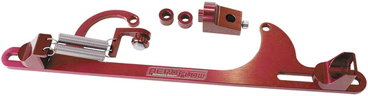 Billet Throttle Cable Bracket 4150 Style    Red Finish
