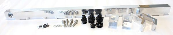 Ford BA-BF Barra 4.0L DOHC Billet EFI Fuel Rail - Polished  Suit 14mm Full Length Fuel Injectors, -8ORB Ports