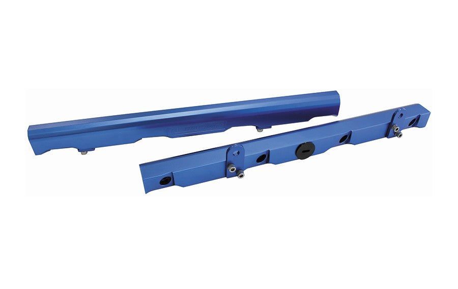 GM LS2, LS3 Billet EFIFuel Rails - Blue   Suit 14mm Short Length Fuel Injectors, -8ORB Ports