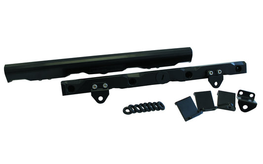 GM LS7 Billet EFI FuelRails - Black   Suit 14mm Short Length and 3/4" Length Fuel Injectors, -8ORB Ports