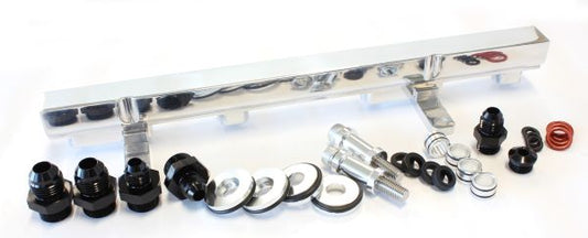 Nissan S13 SR20 BilletEFI Fuel Rail - Polished  Suit 14mm Full Length Fuel Injectors, -8ORB Ports