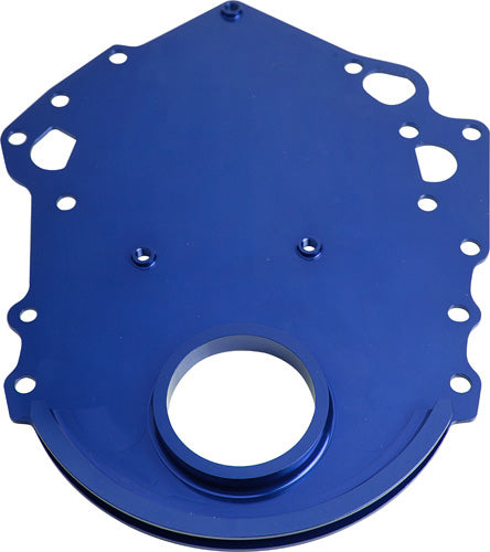Aeroflow Ford 302-351 Cleveland Billet Timing Cover - Blue Finish  6061-T6 CNC Machined Aluminium