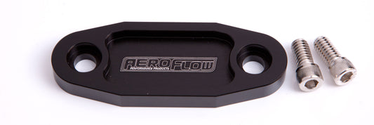 Billet Fuel Pump Block-Off Plate - Black   Suit Ford 302-351C