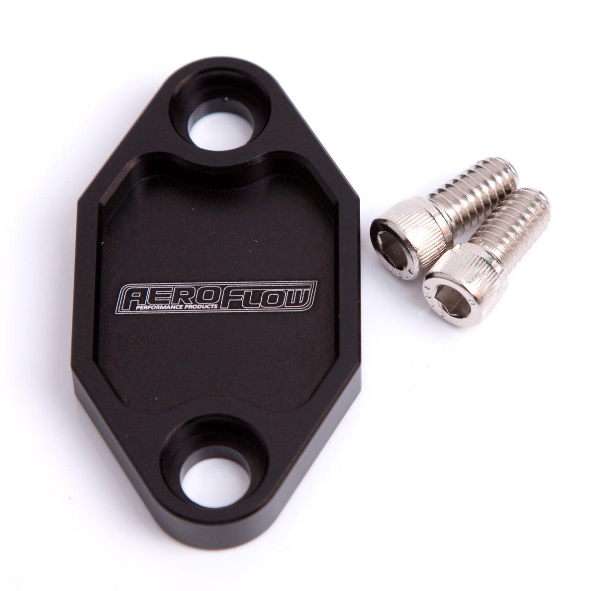 Billet Fuel Pump Block-Off Plate - Black   Suit Holden V8
