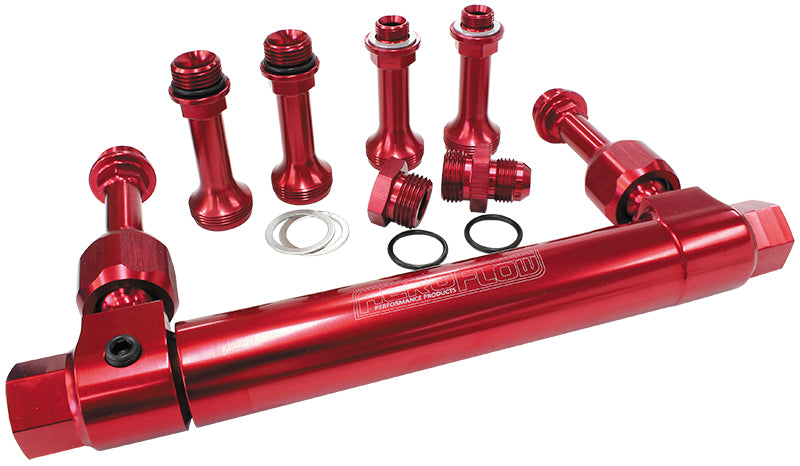 Adjustable Billet Fuel Log   Red Finish