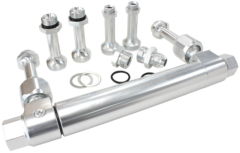 Adjustable Billet Fuel Log    Silver Finish
