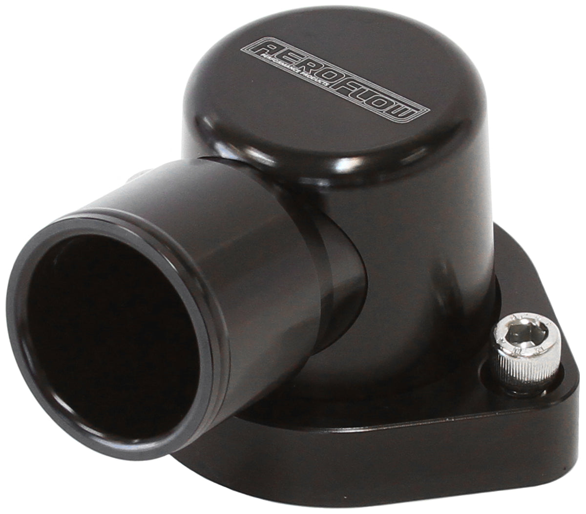 Billet 90° Thermostat Housing - Black   Suit Ford 302-351C
