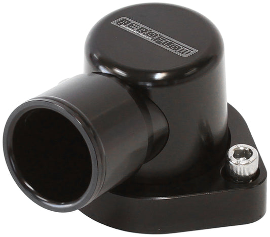 Billet 90° Thermostat Housing - Black   Suit Ford 302-351C