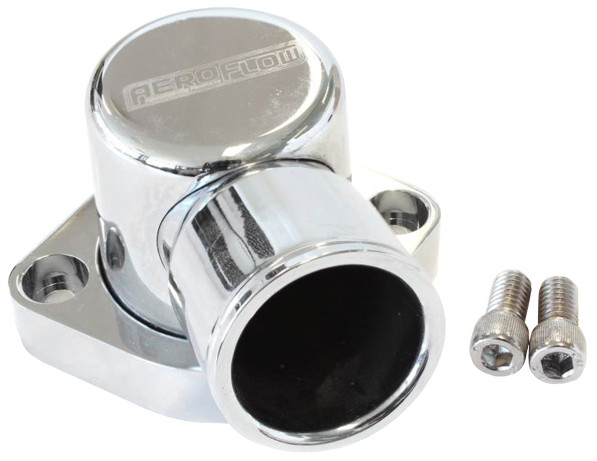 Billet 90° Thermostat Housing - Chrome   Suit Ford 302-351C