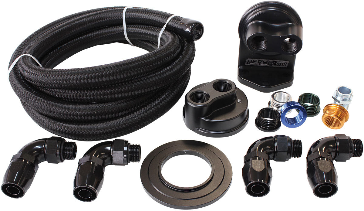 Single Billet Oil Filter Remote Mount Kit