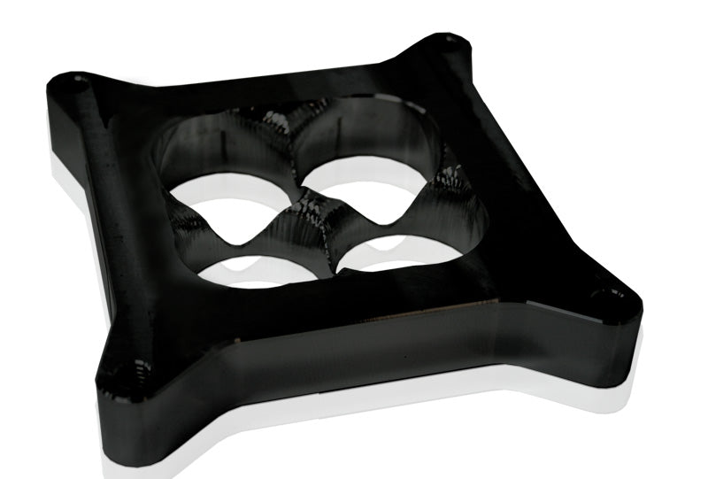 1" Tapered High Velocity Carburettor Spacer   Black Finish. Suit 4150 Style Flange