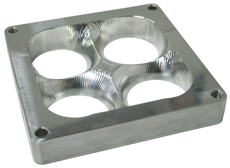 1" Tapered High Velocity Carburettor Spacer   Raw Finish. Suit 4500 Style Flange