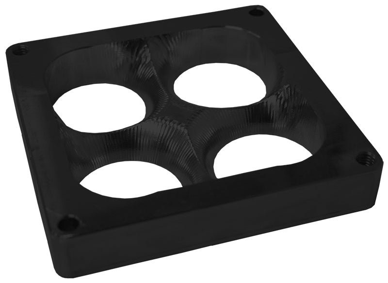 1" Tapered High Velocity Carburettor Spacer   Black Finish. Suit 4500 Style Flange