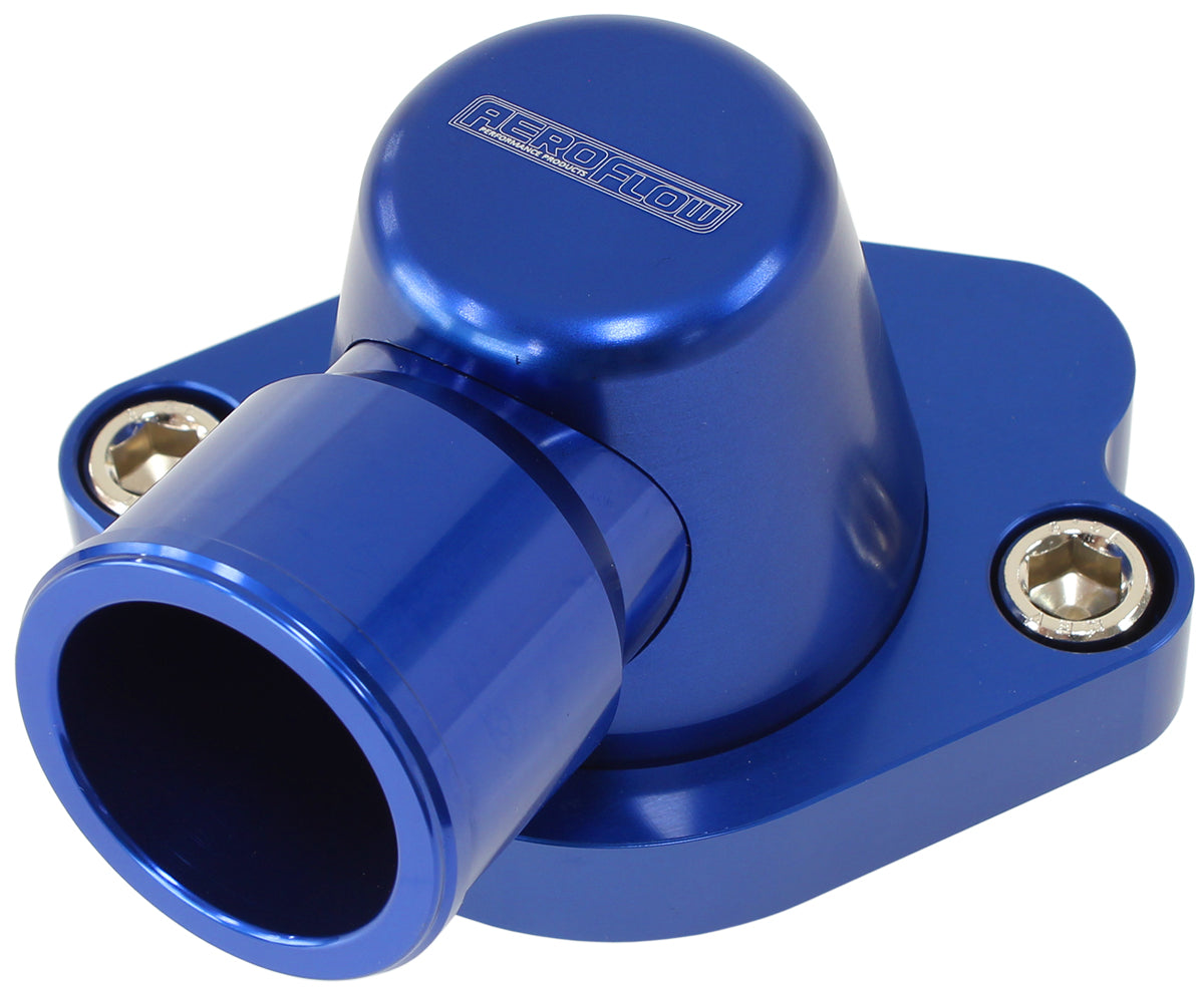 Billet Thermostat Housing - Blue   Suit Holden V8 (Swivel. No Heater Outlet)