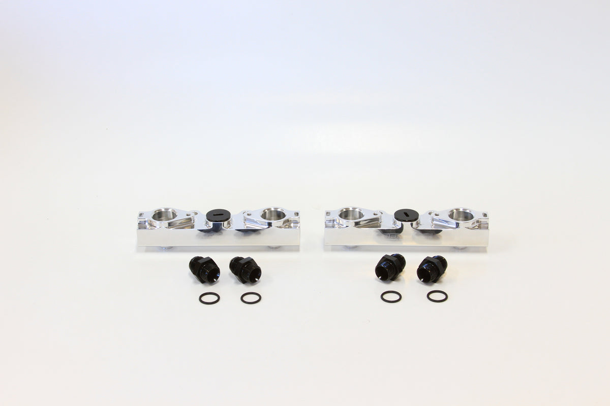 Subaru EJ20, EJ25 SideFeed Billet EFI Fuel Rails - Polished  Suit Standard Fuel Injectors, -8ORBPorts