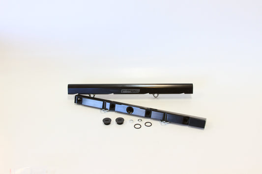 Ford Windsor 5.0L V8 Billet EFI Fuel Rail - Black  Suit 14mm Full Length Fuel Injectors, -8ORB Ports