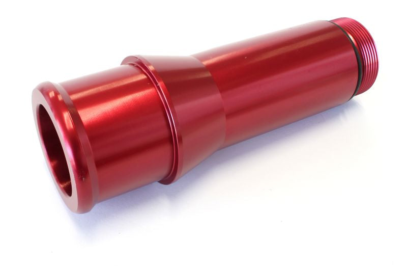 Radiator Hose Adapters - Red   1.5" O.D., 4.5" Length, 1-1/4"-20 thread, fits most electric water pumps