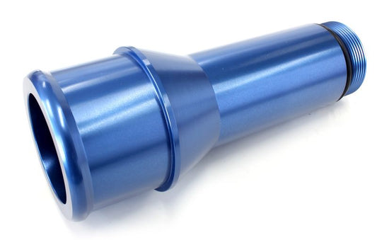 Radiator Hose Adapters - Blue   1.75" O.D., 4.5" Length, 1-1/4"-20 thread, fits most electric water pumps