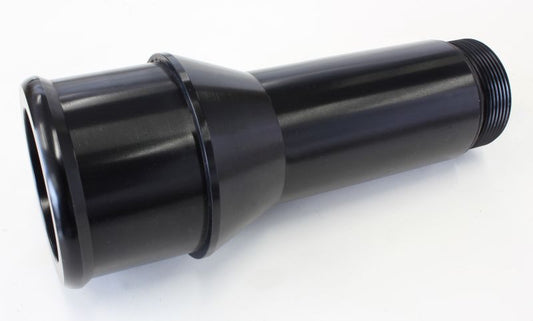 Radiator Hose Adapters - Black    1.75" O.D., 4.5" Length, 1-1/4"-20 thread, fits most electric water pumps