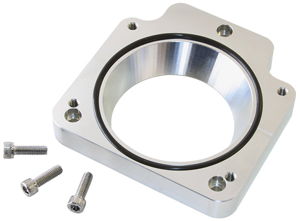 Throttle Body Adapters  Adapts 90mm Throttle Body AF64-2069 to early 3 bolt LS manifolds, Raw finish