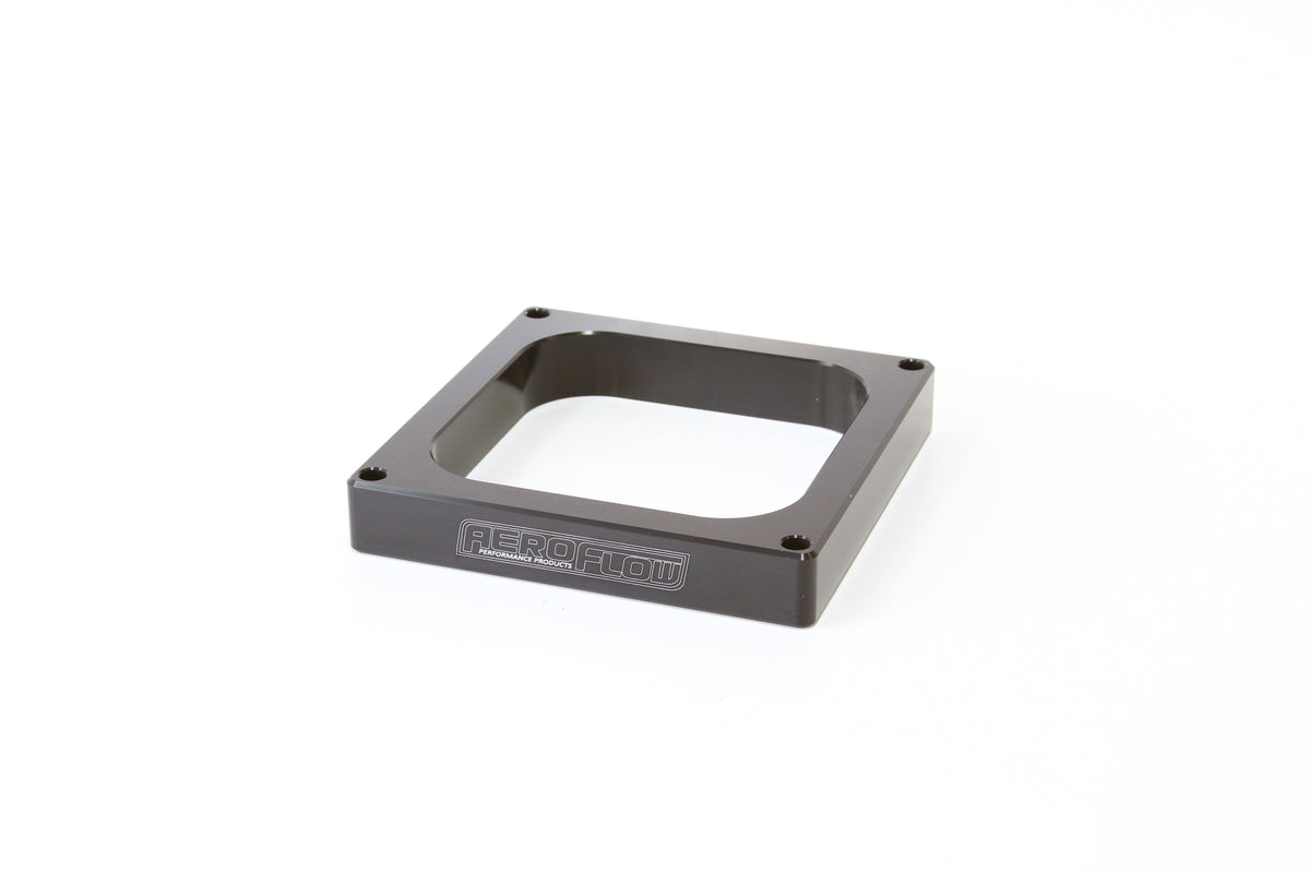 1" Open High Velocity Carburettor Spacer   Black Finish. Suit 4500 Style Flange