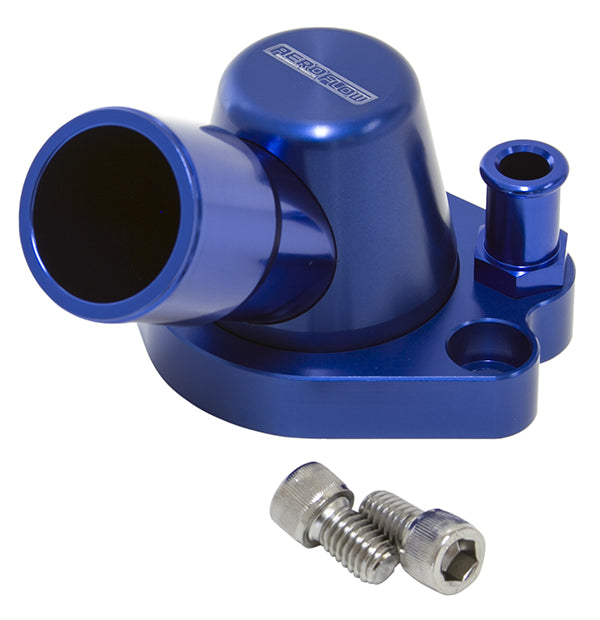 Billet Thermostat Housing - Blue   Suit Holden 253-308, with optional heater outlet,