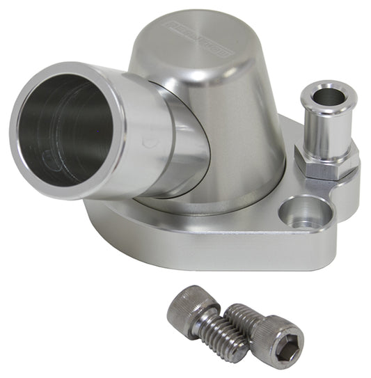 Billet Thermostat Housing - Silver    Suit Holden 253-308, with optional heater outlet, Swivel
