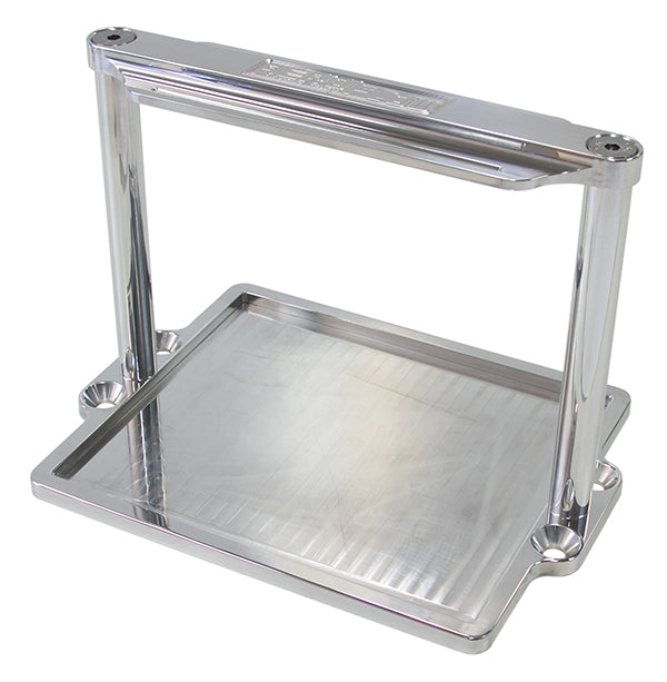 Billet Aluminium Battery Trays   Suit Odyssey ODPC1200 battery, Polished finish