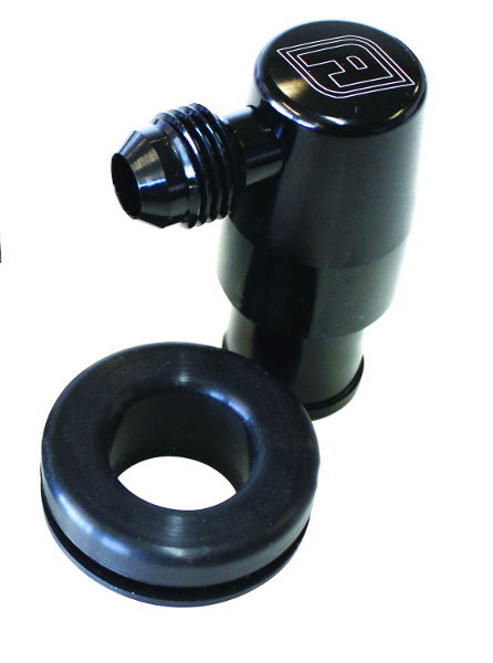 Billet PCV Valve with -6AN  Black Finish.