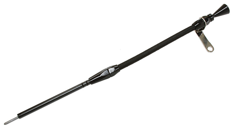 Stainless Steel Flexible Engine Dipstick - Black  Suit SB Chevy (Late Model Drivers Side)