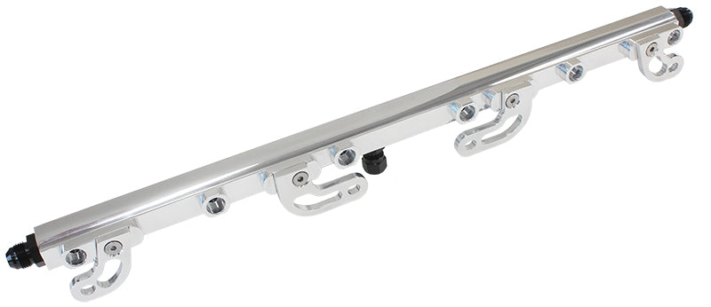 Ford FG Barra 4.0L DOHC Turbo Billet EFI Fuel Rail - Polished  Suit 14mm 3/4" Length Fuel Injectors, -8ORB Ports