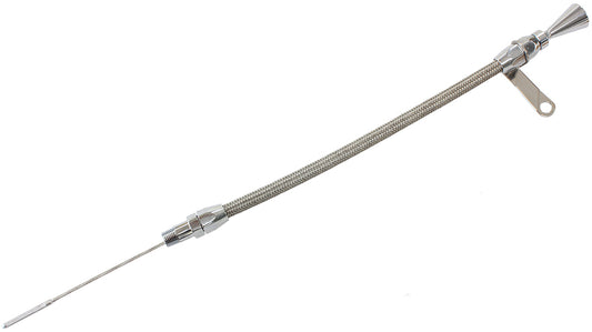 Universal Engine Dipstick   20-3/4" OAL, 1/4" NPT Thread, Can Cut To length, Chrome Finish