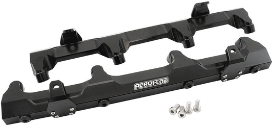 GM Supercharged LSA Billet EFI Fuel Rails - Black  Suit 14mm Short Length Fuel Injectors, -8ORB Ports