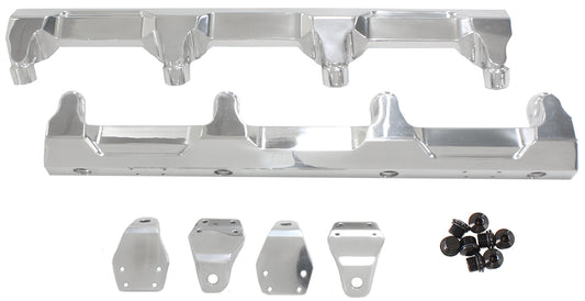 GM Supercharged LSA Billet EFI Fuel Rails - Polished  Suit 14mm Short Length Fuel Injectors, -8ORB Ports
