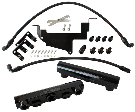 Subaru, Toyota, Scion FA20 Billet EFI Fuel Rail Kit - Black  Suit Standard Fuel Injectors, -8ORBPorts