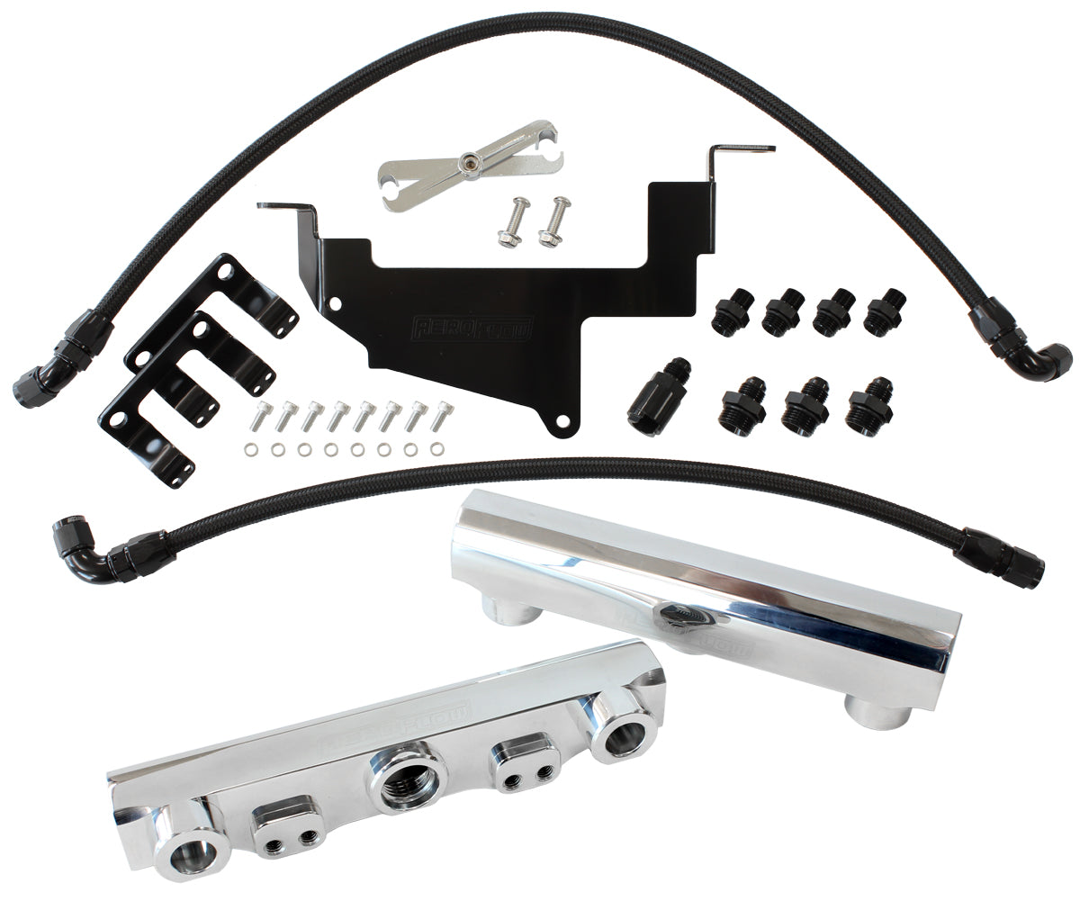 Subaru, Toyota, Scion FA20 Billet EFI Fuel Rail Kit - Polished  Suit Standard Fuel Injectors, -8ORBPorts