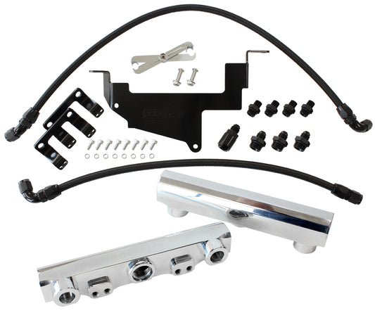 Subaru, Toyota, Scion FA20 Billet EFI Fuel Rail Kit - Polished  Suit Standard Fuel Injectors, -8ORBPorts