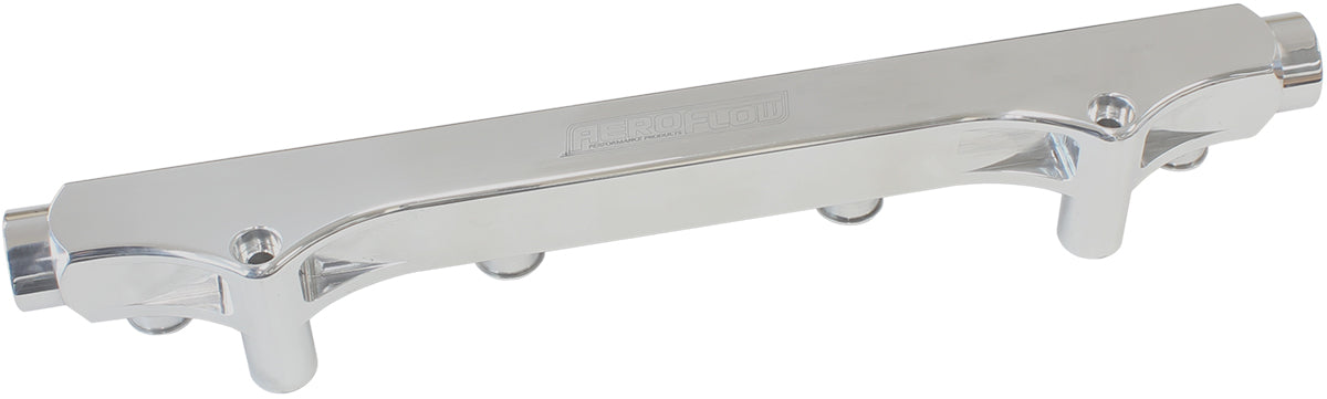 VW and Audi 1.8L 20v Billet EFI Fuel Rail - Polished  Suit 14mm Full Length Fuel Injectors, -8ORB Ports