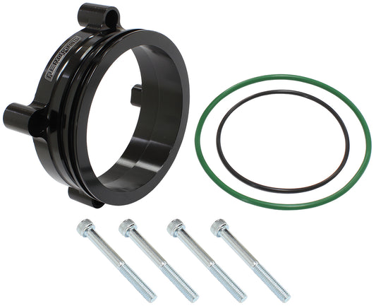 Aeroflow Bosch DBW Adapter, Black Finish   suits 74mm Bosch DBW and 3" Intercooler Clamp