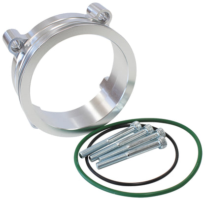 Aeroflow Bosch DBW Adapter, Silver Finish   suits 82mm Bosch DBW and 3-1/2" Intercooler Clamp
